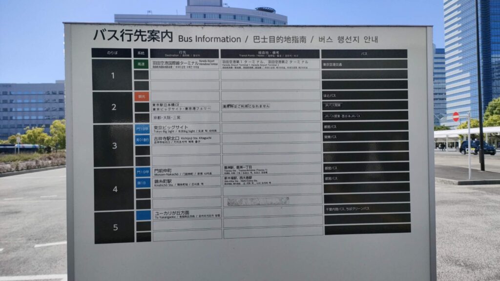 東京都中国ビザ申請センターへアクセスできるバス